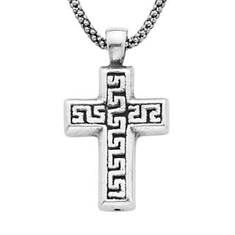 Sterling Silver Aztec Cross Necklace