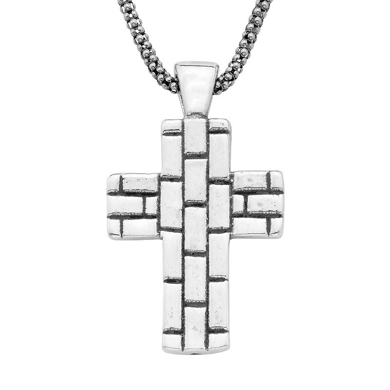 75762470 Sterling Silver Cross Charm Necklace, Womens, Size sku 75762470
