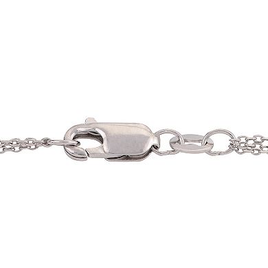 Sterling Silver Jade Cross Pendant Necklace