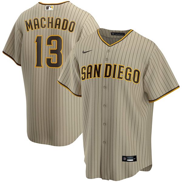 Men's Nike Manny Machado Tan San Diego Padres Alternate Replica Player  Jersey