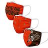 Adult FOCO Cleveland Browns Face Covering 3-Pack
