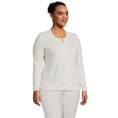 Plus Size Lands' End Classic Cashmere Cardigan Sweater