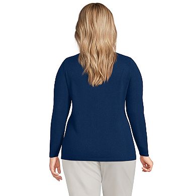 Plus Size Lands' End Classic Cashmere Cardigan Sweater