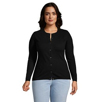Plus Size Lands' End Classic Cashmere Cardigan Sweater