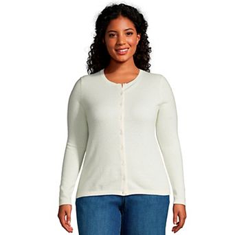 Plus Size Lands' End Classic Cashmere Cardigan Sweater