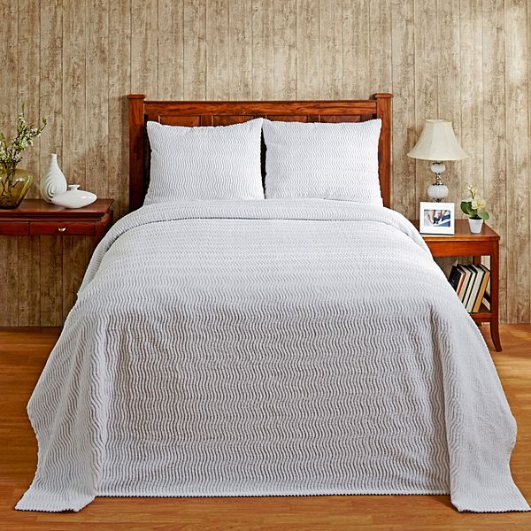 Better Trends Natick Cotton Chenille Bedspread or Sham