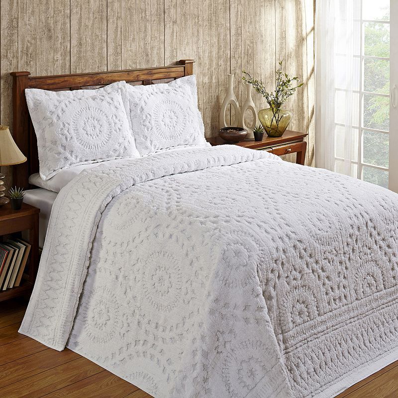 Better Trends Rio Bedspread or Shams, White