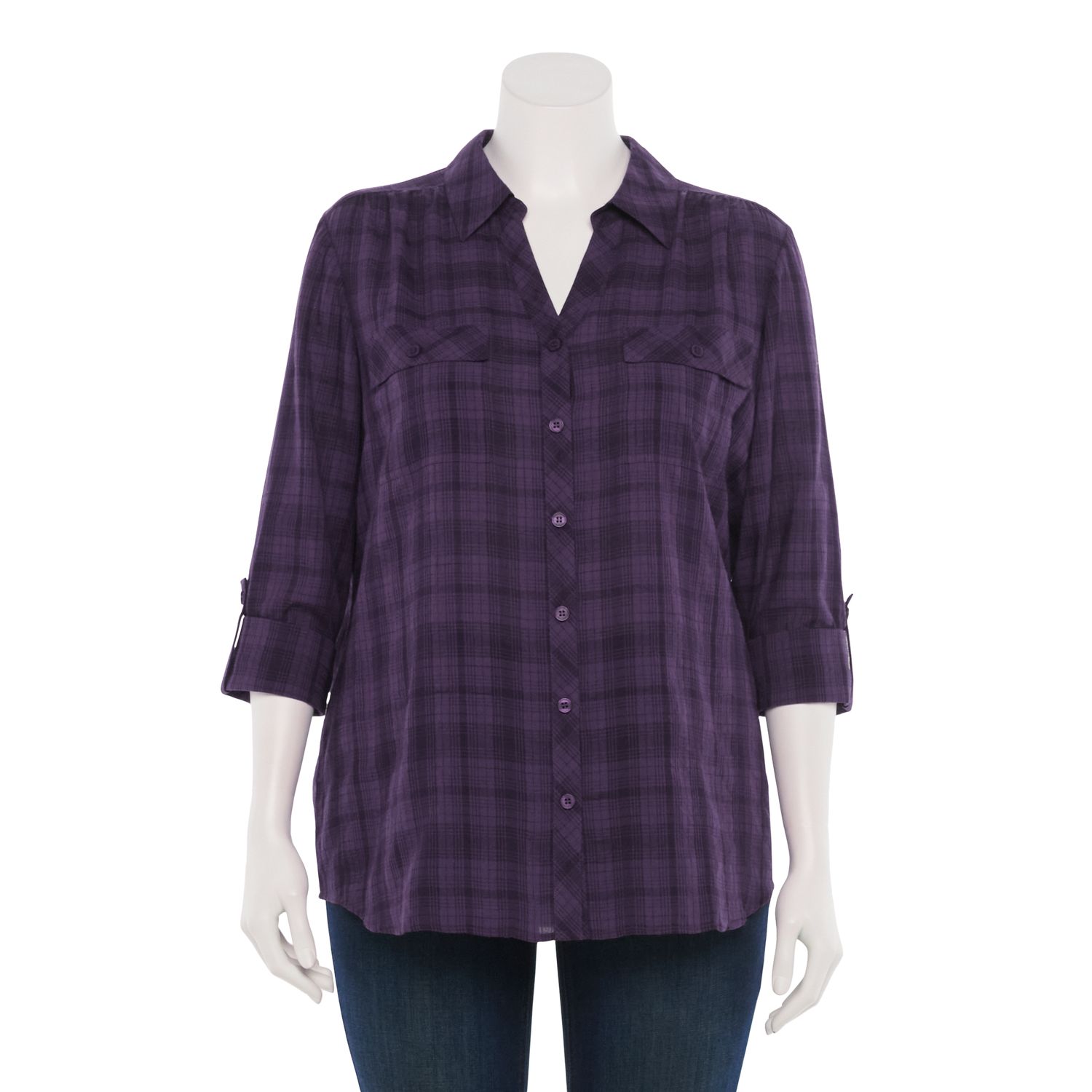 womens plus size blouses at kohl's