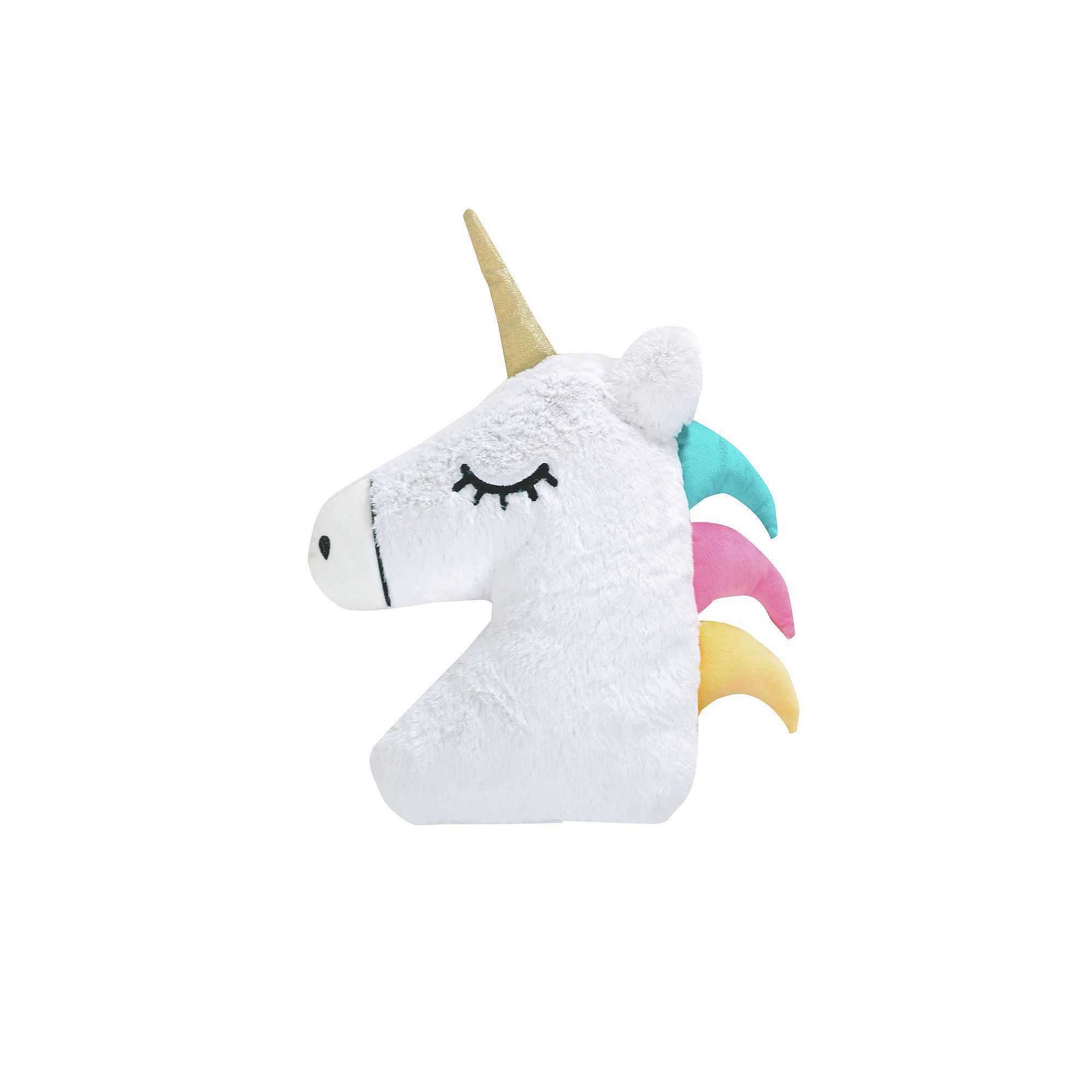 Arte Boema Chantal Unicorn Shaped Pillow, White
