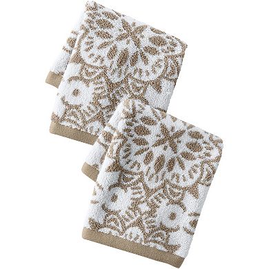 Lands' End Supima Jacquard Bath Towel, Hand Towel or Washcloths Set