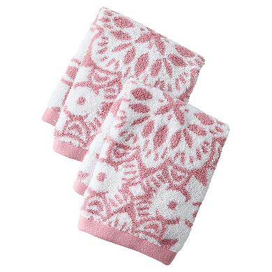 Lands' End Supima Jacquard Bath Towel, Hand Towel or Washcloths Set