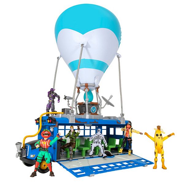 Fortnite Battle Bus Deluxe Vehicle And Figure Set - roblox hot air balloon gear id