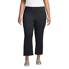 Lands' End Women's Plus Size Active Crop Yoga Pants - 3x - Black