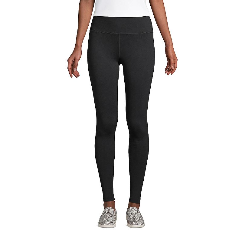 Womens Lands End Seamless Moisture-Wicking Active Leggings, Size: Small T