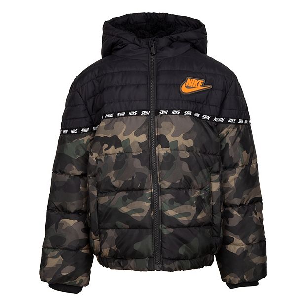 Boys 4-7 Nike Full-Zip Camo Puffer Jacket