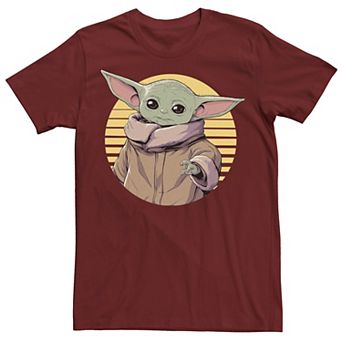 Men's Star Wars The Mandalorian The Child Retro Portrait Tee