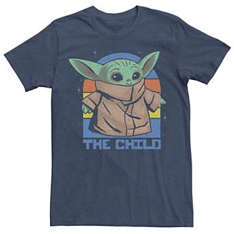 Men's Star Wars The Mandalorian The Child Retro Sunset Tee