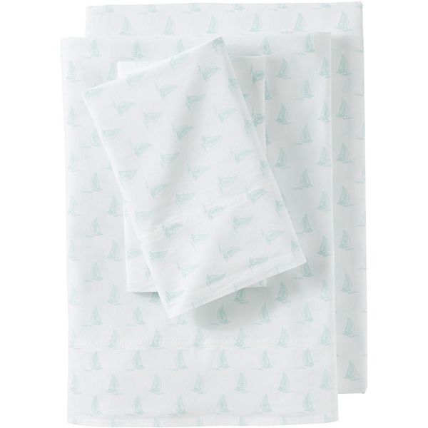 Lands' End Oxford Printed Sheet Set and Pillowcases