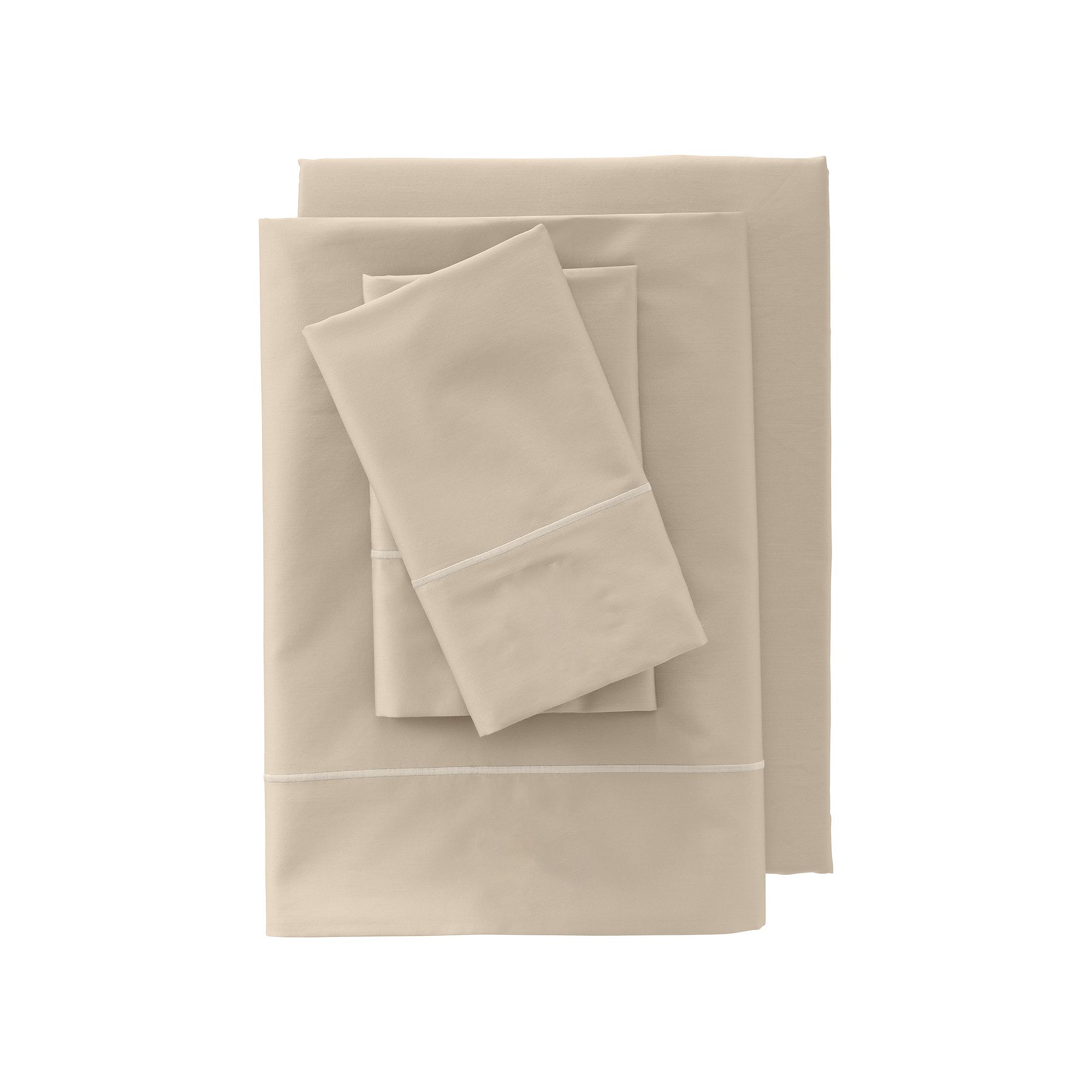 Lands End 400 Thread Count Premium Supima Cotton No Iron Sateen Sheet Set,