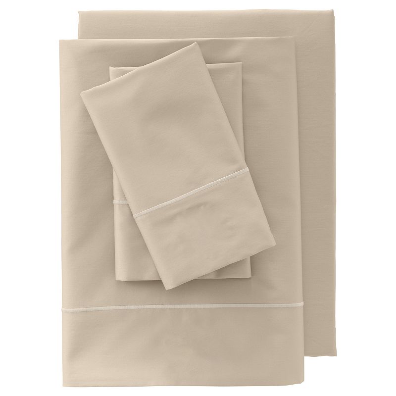 Lands End 400 Thread Count Premium Supima Cotton No Iron Sateen Sheet Set,