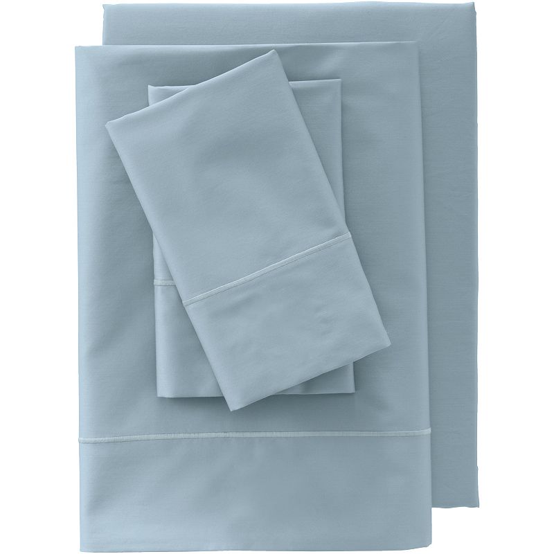 Lands End 400 Thread Count Premium Supima Cotton No Iron Sateen Sheet Set,