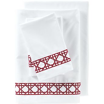 Lands' End 400 Thread Count Sateen Cane Weave Sheet Set