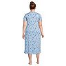 Plus Size Lands' End Supima Cotton Short Sleeve Midcalf Nightgown