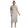 Plus Size Lands' End Supima Cotton Short Sleeve Midcalf Nightgown