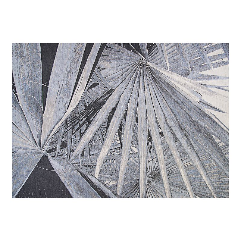 Couristan Dolce Kalamiaris Palms Indoor Outdoor Area Rug, Grey, 8X11 Ft