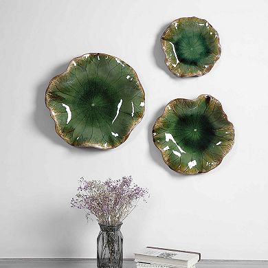 Abella Green Ceramic Wall Decor