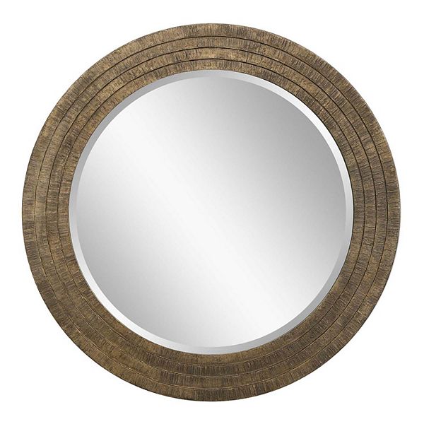 Uttermost Relic Aged Gold Round Mirror
