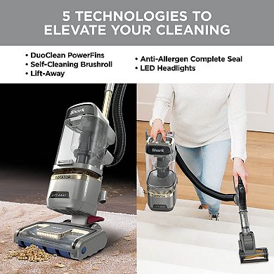 Shark Rotator Lift-Away ADV DuoClean PowerFins Upright Vacuum with Self-Cleaning Brushroll (LA502)