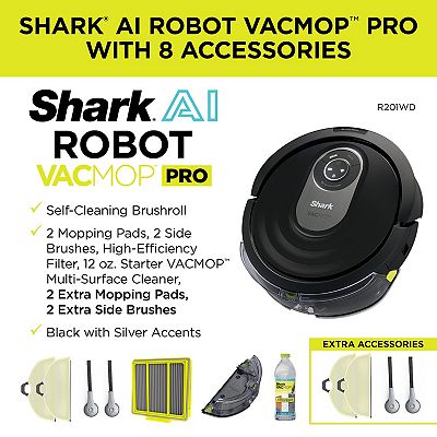 Store Shark AI Robot VacMop PRO RV2001WD Wi-Fi Connected Robot Vacuum and Mop