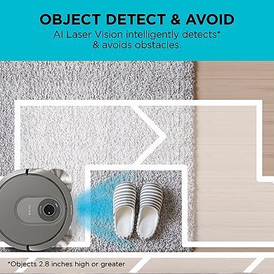 Shark AI Robot Vacuum with Home Mapping, AI Laser Vision, Self-Cleaning Brushroll, WiFi (R201 )