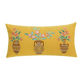 Arte Boema Napali Embroidered Plant Tassel Pillow