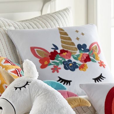 Levtex Home Unicorn Embroidered Throw Pillow