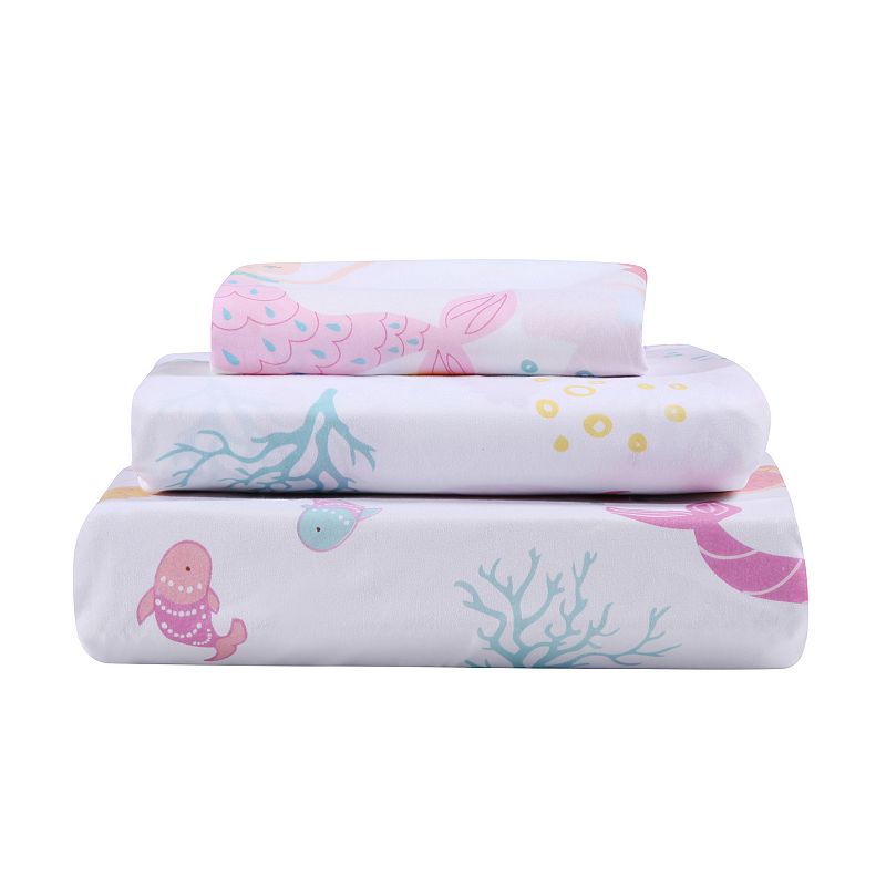 Levtex Home Andrina Mermaid Full Sheet Set, Pink, FULL SET