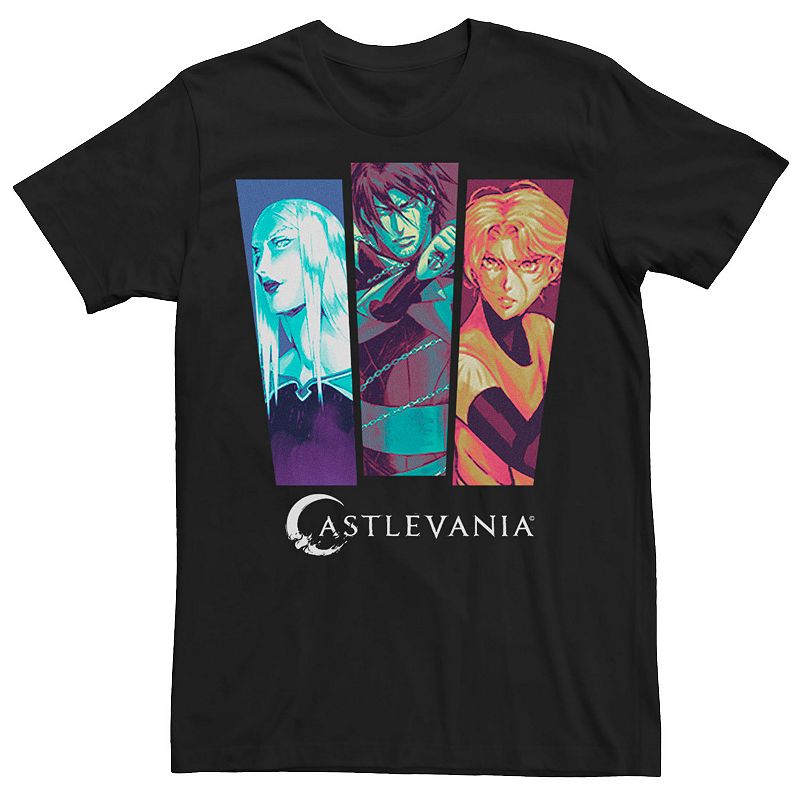 Men's Netflix Castlevania Trio Panels Tee, Size: 3XL, Black
