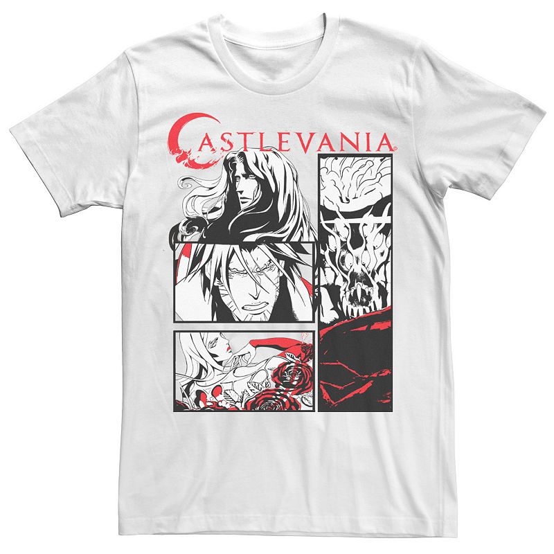 Men's Netflix Castlevania Comic Panel Style Tee, Size: XXL, White