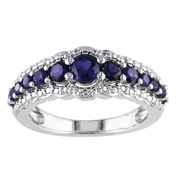 Kohls blue sapphire on sale ring