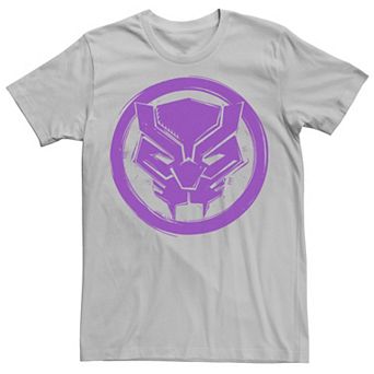 Men's Marvel Black Panther Purple Woodcut Symbol Tee