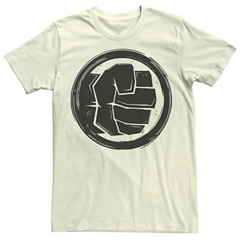 Men's Marvel Hulk Woodcut Fist Logo Tee