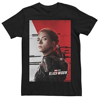 Men's Marvel Black Widow Movie Side Glance Poster Tee