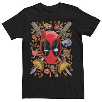 Men's Marvel Deadpool Crossed Swords Favorite Things Tee