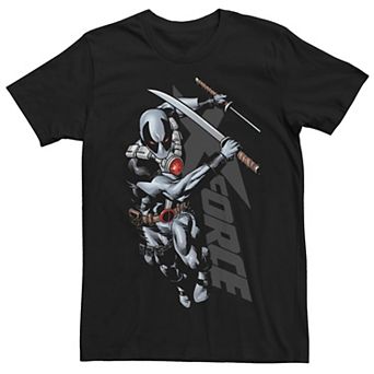 Men's Marvel Deadpool X-Force Action Pose Logo Tee