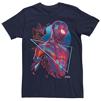 Men's Marvel Spider-Man Miles Morales Retro Poly Profile Tee