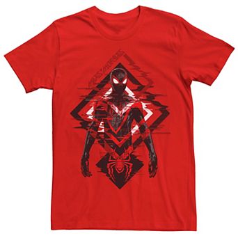 Men's Marvel Spider-Man Miles Morales Distorted Portrait Tee