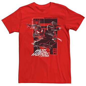 Men's Marvel Spider-Man Miles Morales Glitching Poster Tee