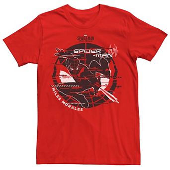 Men's Marvel Spider-Man Miles Morales Tech Glitch Symbol Tee