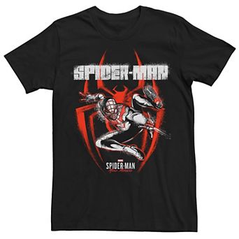 Men's Marvel Spider-Man Miles Morales Spray Paint Symbol Tee